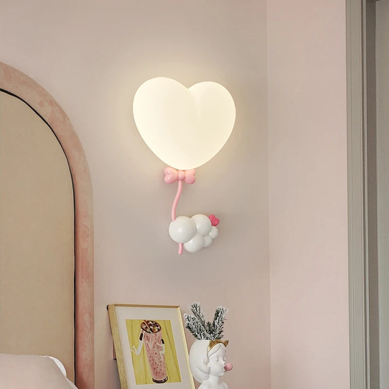 LoveLicht - Lámpara de noche LED con diseño de nube corona rosa corazón