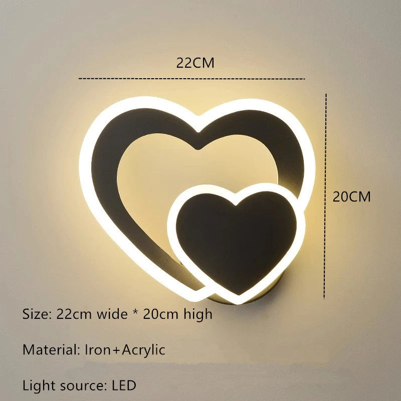 Lámpara de pared HeartWall - Iluminación ambiental LED creativa