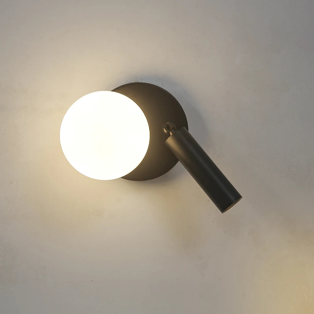 NordicLux - Moderne LED Bedlamp Roterend Glas Wandlamp Slaapkamer en Woonkamer Decor
