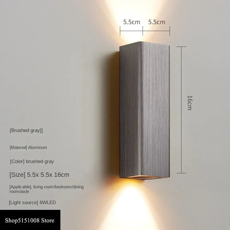 GlowLuxe - Modern LED Wall Lamp for Bedroom & Hallway