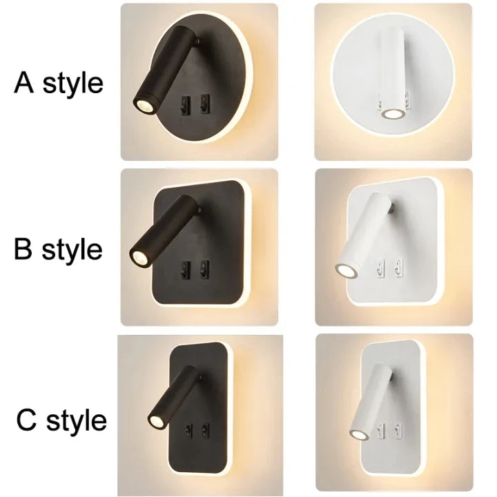 FlexiLicht - Lámpara de pared LED moderna con función giratoria