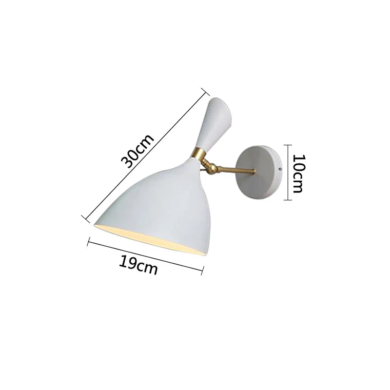 LoftLicht - Lámpara de cama LED para dormitorio estilo industrial de loft, lámpara de pared
