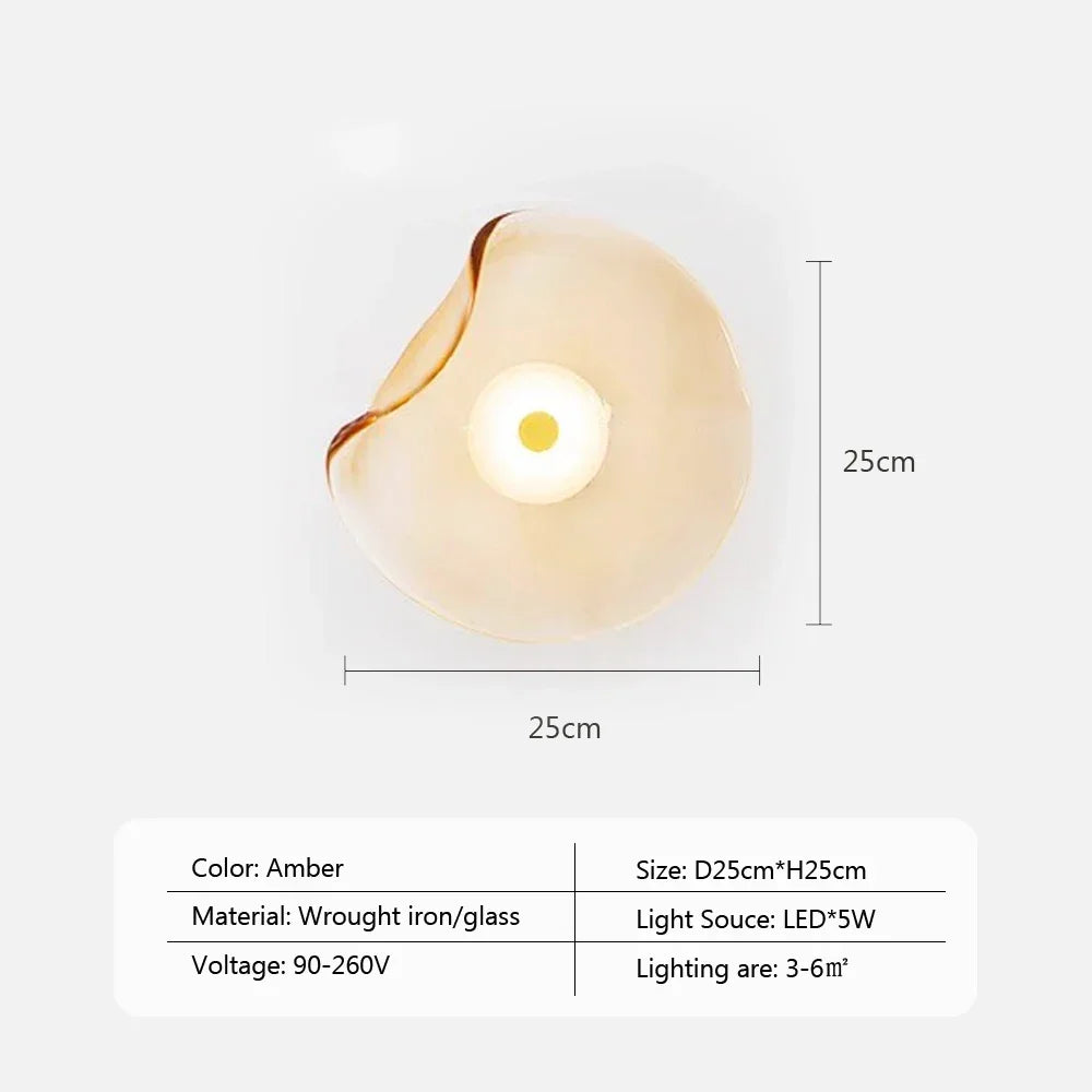 GlasLicht - LED Wall Lamp Bedroom Bedside Lamp Living Room Decoration