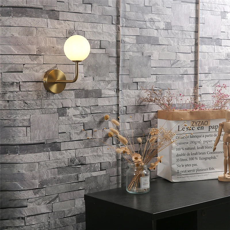 NordicLuxe - Glass Wall Lamp - Modern LED Lamp for Bedroom and Living Room