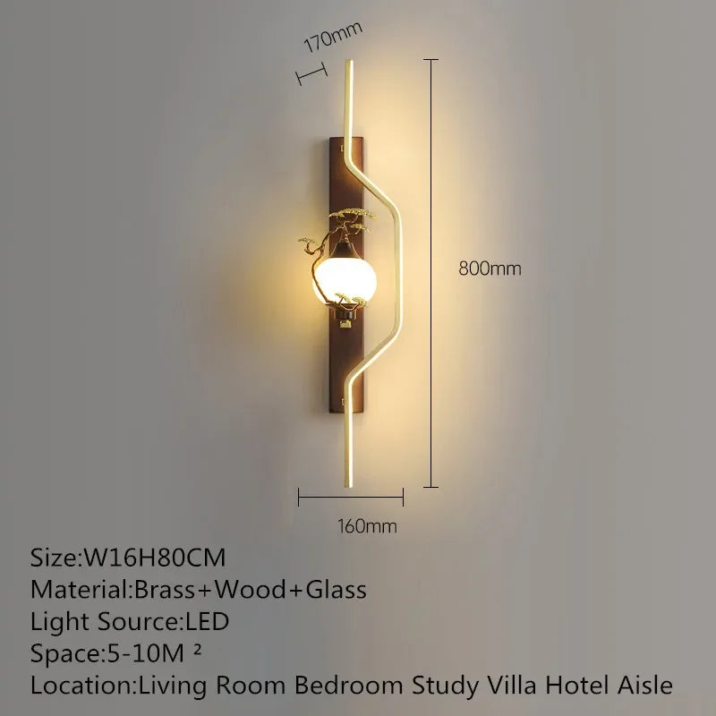 MessingLuxe - Lámpara de pared contemporánea