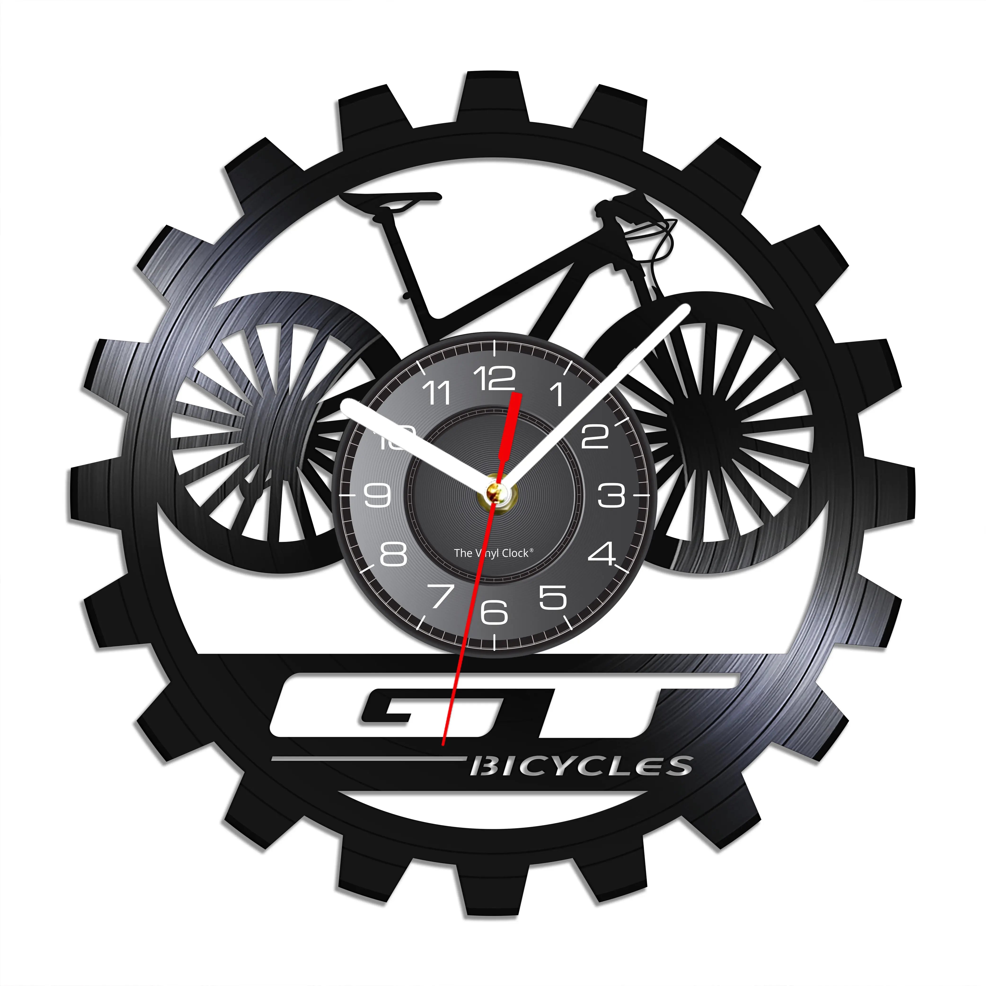 VinylBike - Color Changing Wall Clock Made from Laser Cut Vinyl