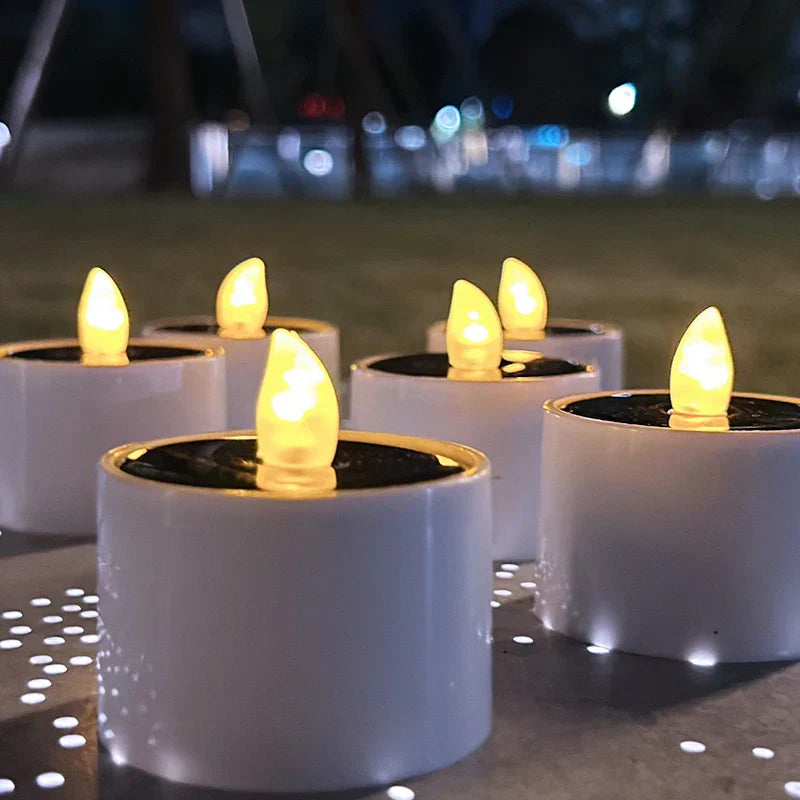 LumiFlame - Solar LED Candles for Outdoor Use