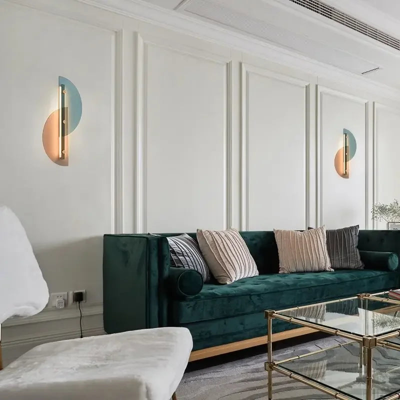 LichtBoog - Lámpara de pared de vidrio semiesférica creativa diseño moderno