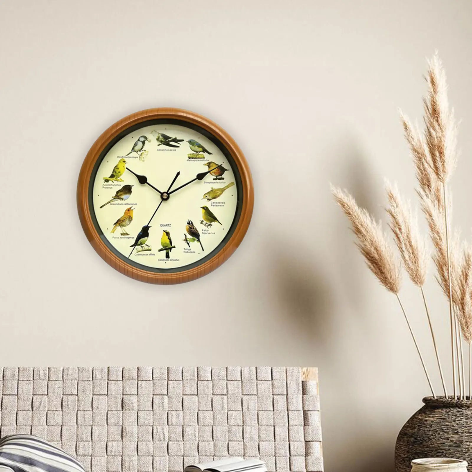 VogelZang - 10 Inch Singing Bird Wall Clock for Stylish Home Decoration