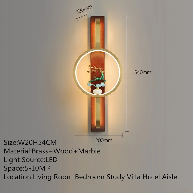 MessingLuxe - Lámpara de pared contemporánea