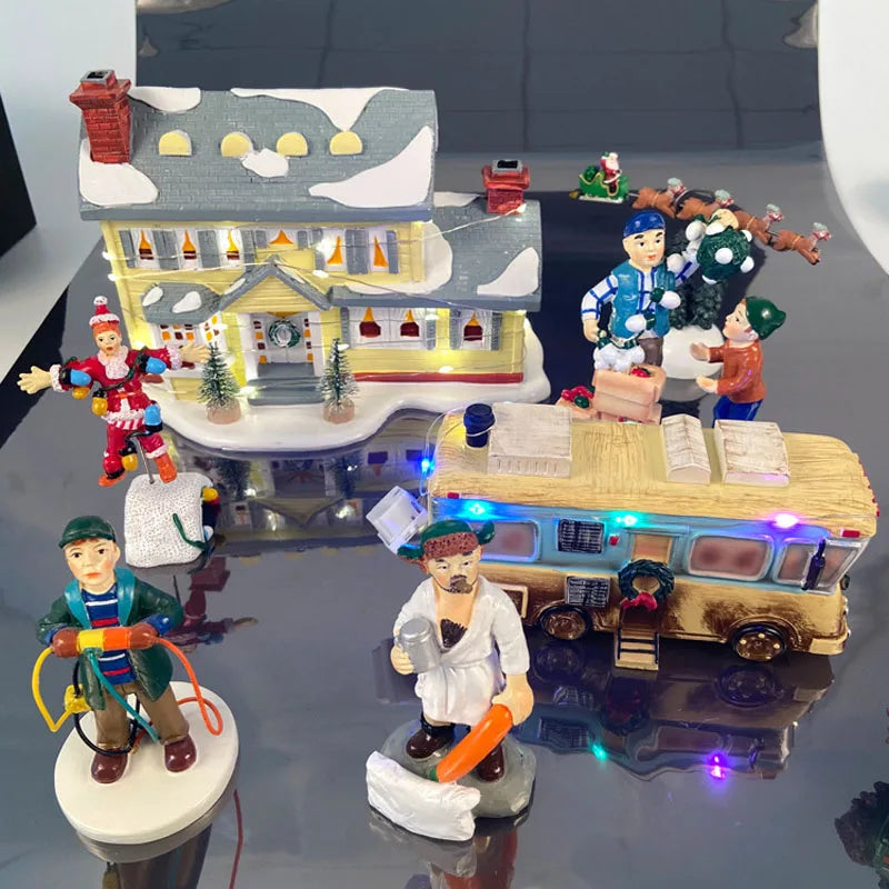 VillageKerst - Lichtgevende Draaiende Kerstdecoratie