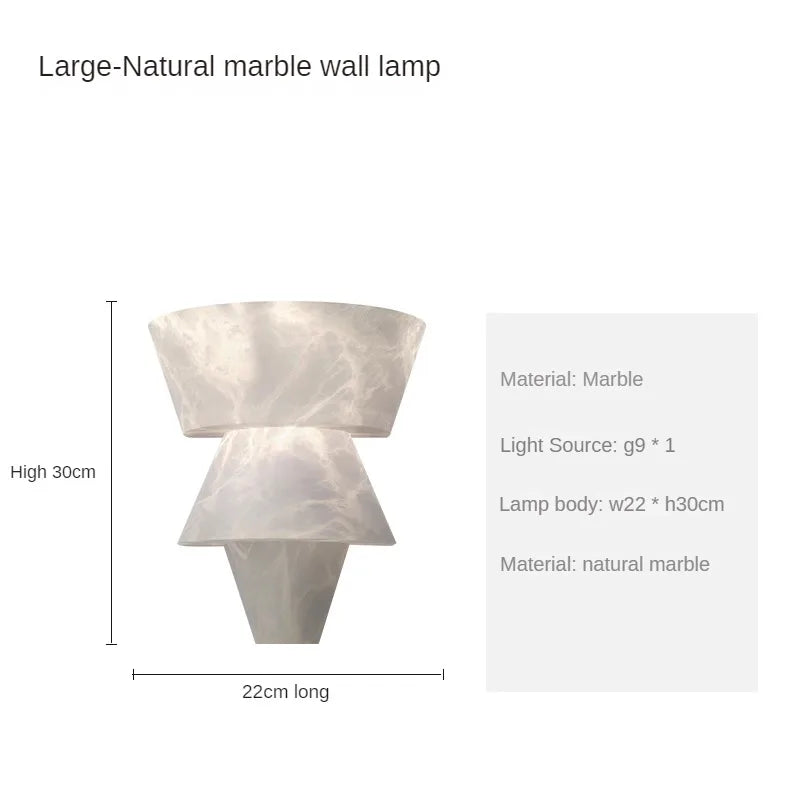 MarbleGlow - Lámpara de pared minimalista de piedra natural