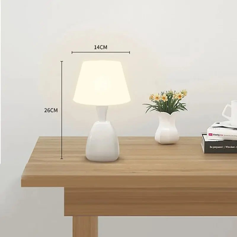 GlowTouch - Lámpara nocturna LED con control táctil, lámpara de mesa regulable para dormitorio y oficina