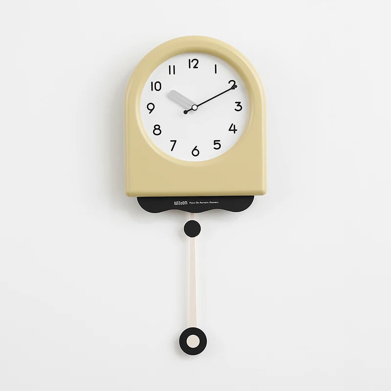 CremePendulum - Reloj de Pared Estilo Coreano con Diseño Moderno