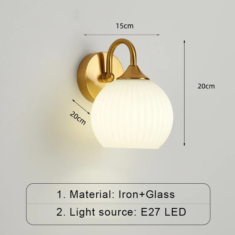 ModernWall - Lámpara de Pared LED Nórdica con Pantalla de Cristal para Iluminación Ambiental Interior