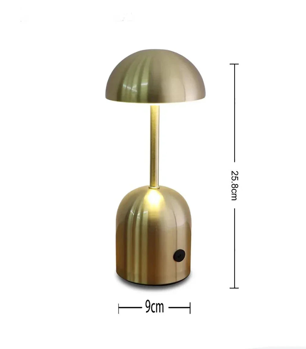 GlowLuxe - Draagbare Dimbare Tafellamp – LED Metalen Design voor Sfeervolle Verlichting