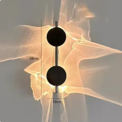 RippleGlow - Lámpara de pared giratoria de lujo para dormitorio y sala de estar