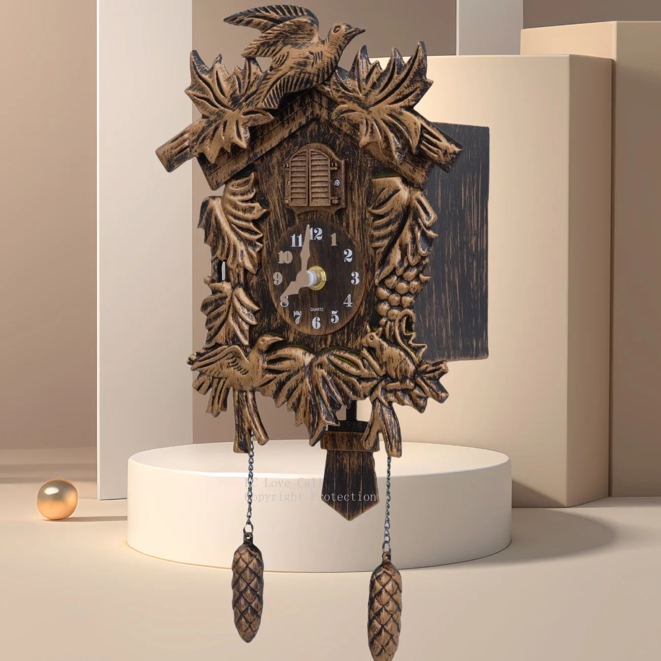 Bird Sound - Cuckoo Wall Clock with Timeless Charm