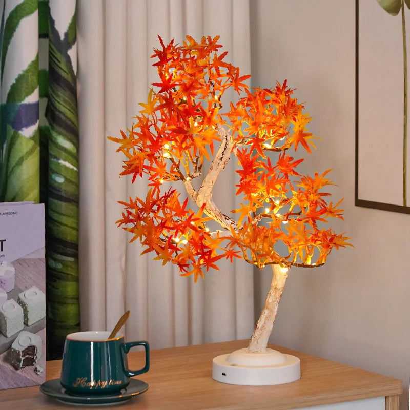 LumiLeaf - LED Esdoorn Bonsai Boomlamp – Sfeervolle Tafellamp voor Woon- en Slaapkamer