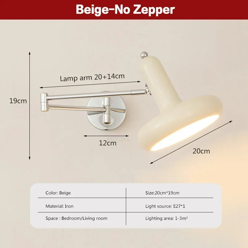 LichtSwing - Lámpara de pared LED minimalista para dormitorio y sala de estar