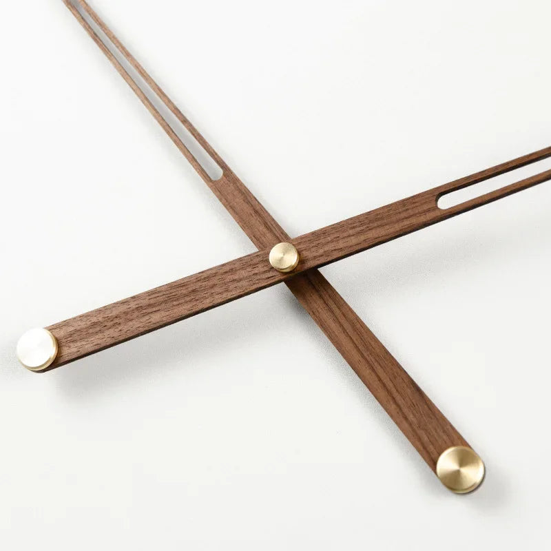 WoodSphere - Modern Large DIY Wall Clock Mechanism with Walnut Wood Hands