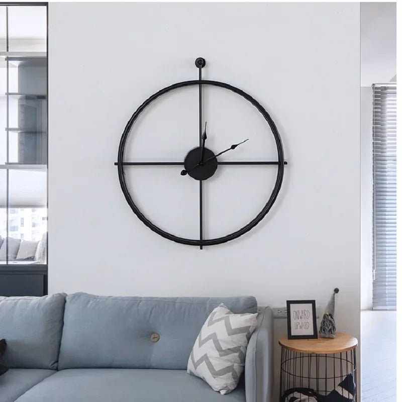 LuxeTijd - Reloj de Pared Silencioso 50/60cm para Interiores Modernos