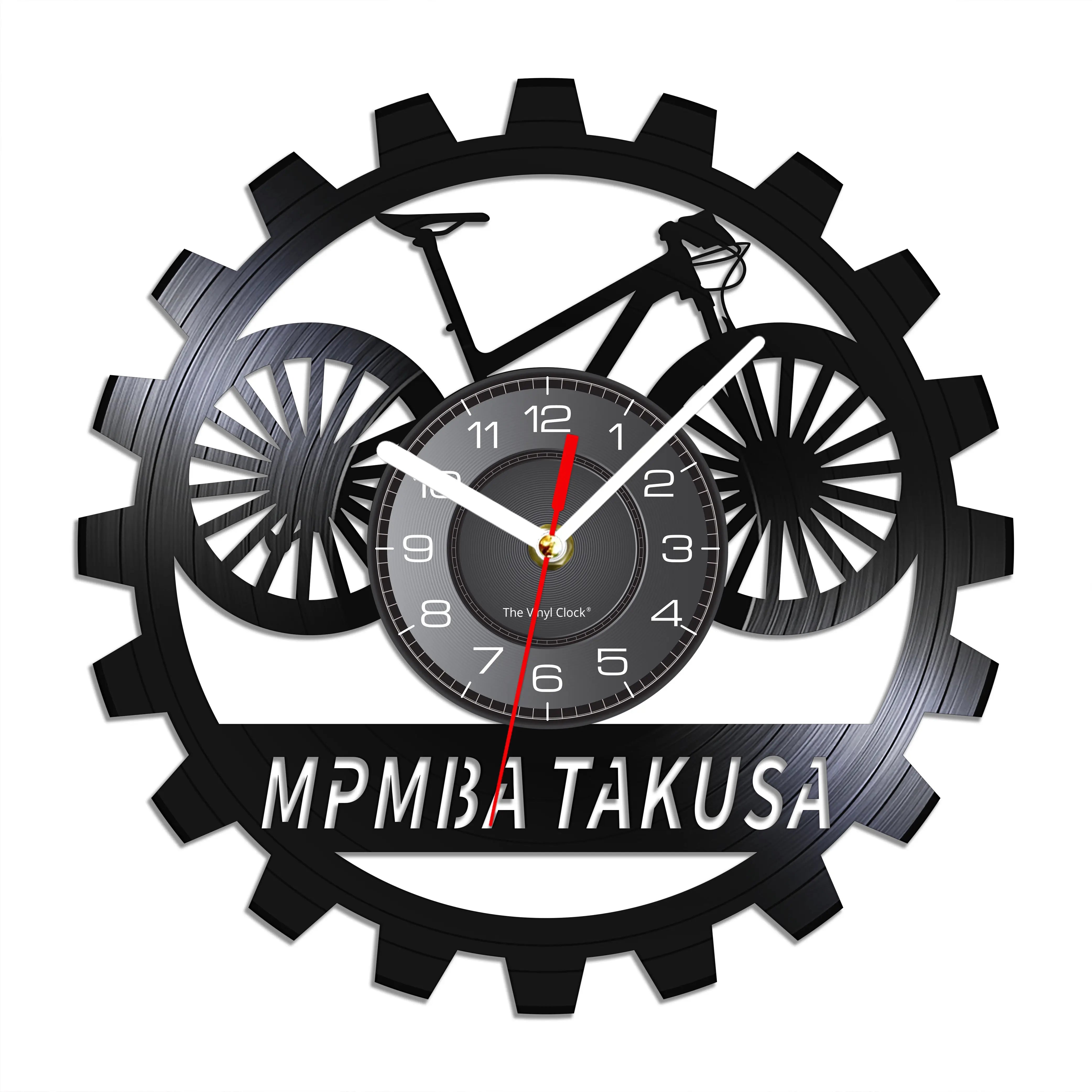 VinylBike - Color Changing Wall Clock Made from Laser Cut Vinyl