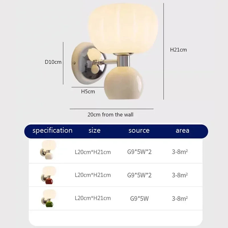 PumpkinLicht - Modern LED Wall Lamp With Double Head For Living Room and Bedroom