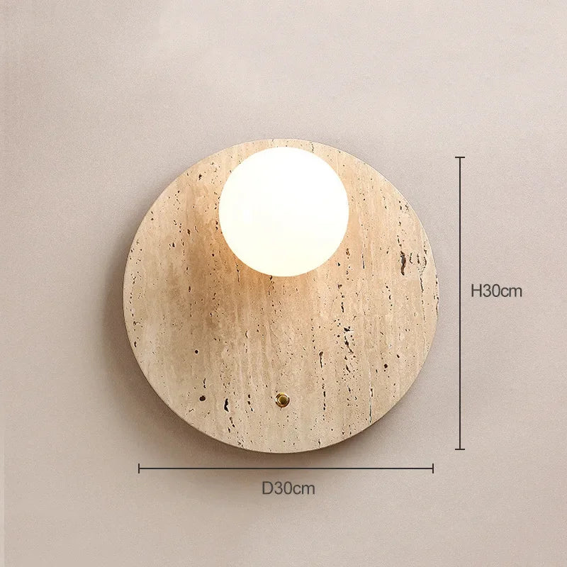 ZenGlow - Lámpara de pared minimalista en estilo Wabi-Sabi