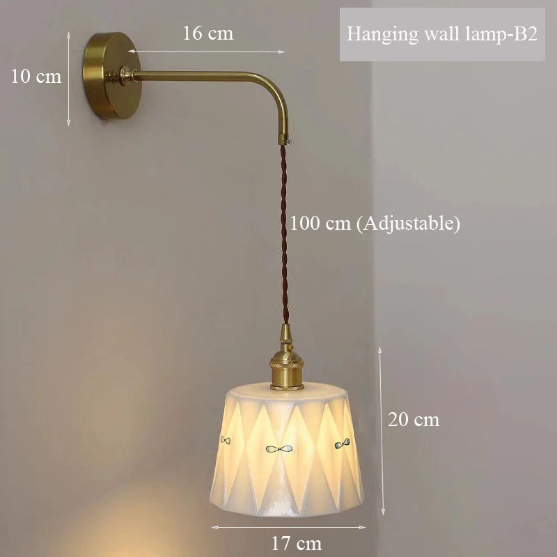 ZenGlow - Japanese Retro Wall Lamp with Pull Switch