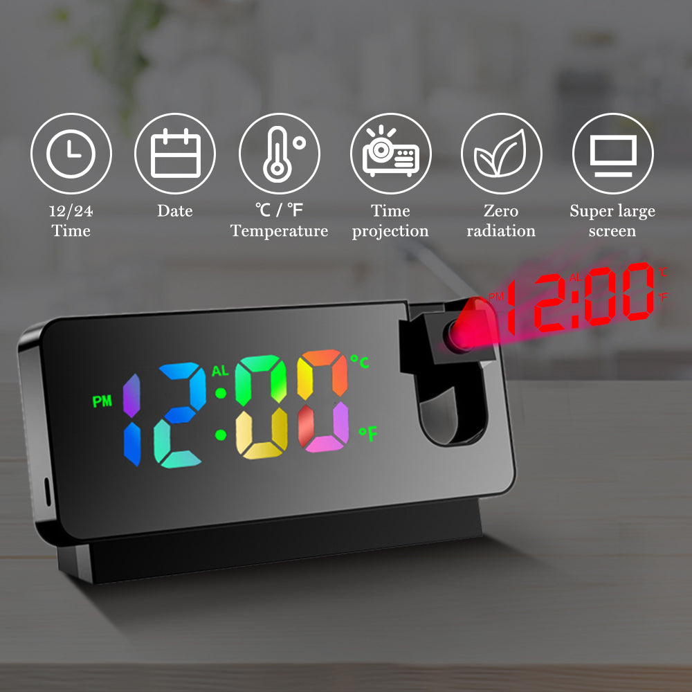 LED Ceiling Projection Alarm Clock