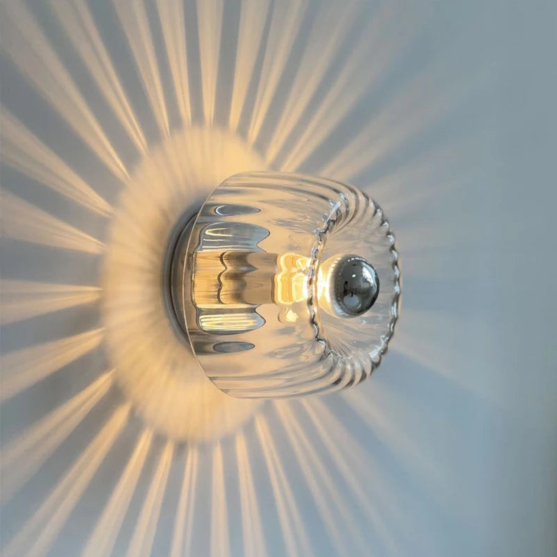 BauhausLicht - Lámpara de Pared de Cristal con Casquillo E14 para Salón y Pasillo