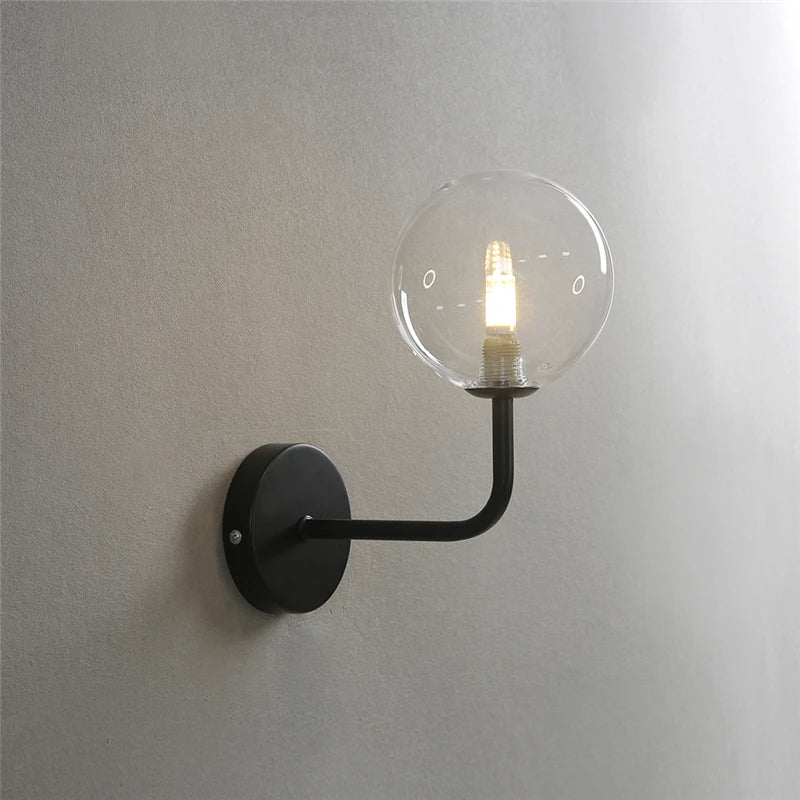 NordicLuxe - Glass Wall Lamp - Modern LED Lamp for Bedroom and Living Room