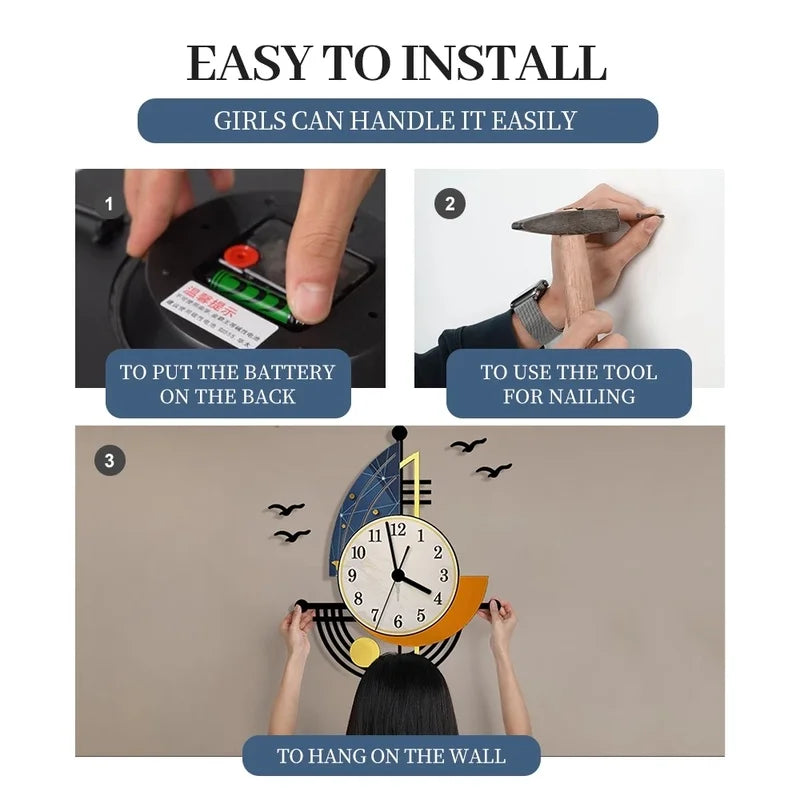 NauticTime - Reloj de pared decorativo con velero