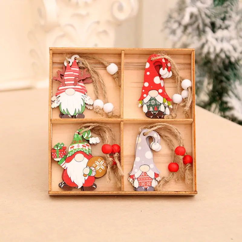 OrnamentGnomes – Houten Hangdecoraties voor Kerst