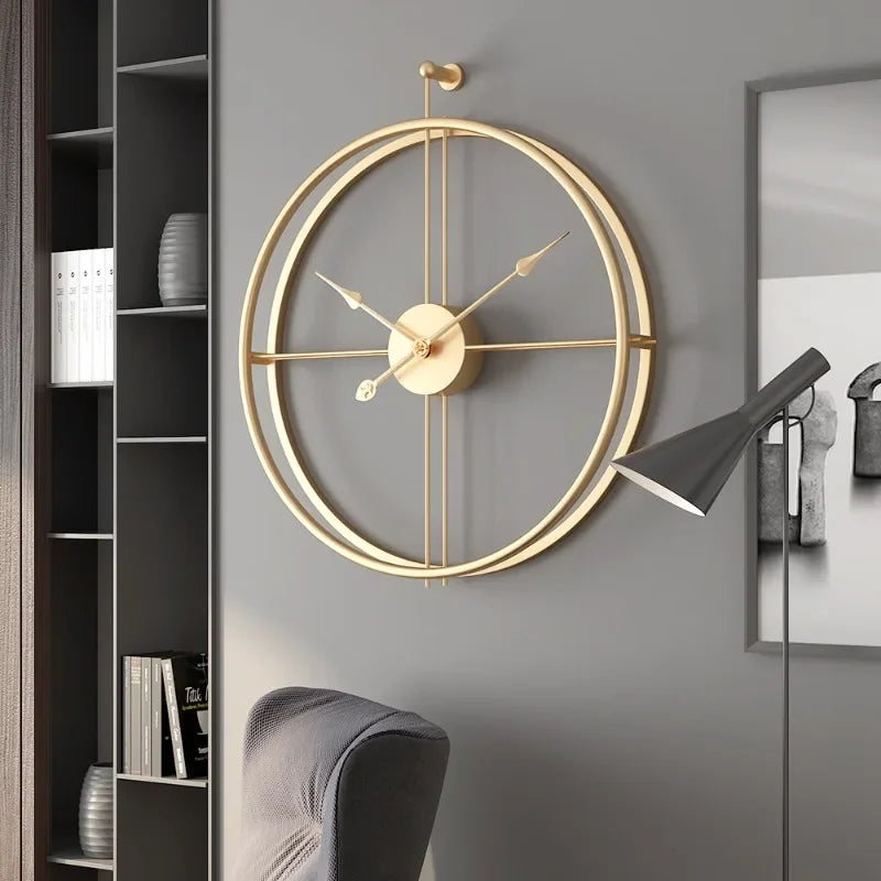 LuxeTijd - Silent Wall Clock 50/60cm for Modern Interiors