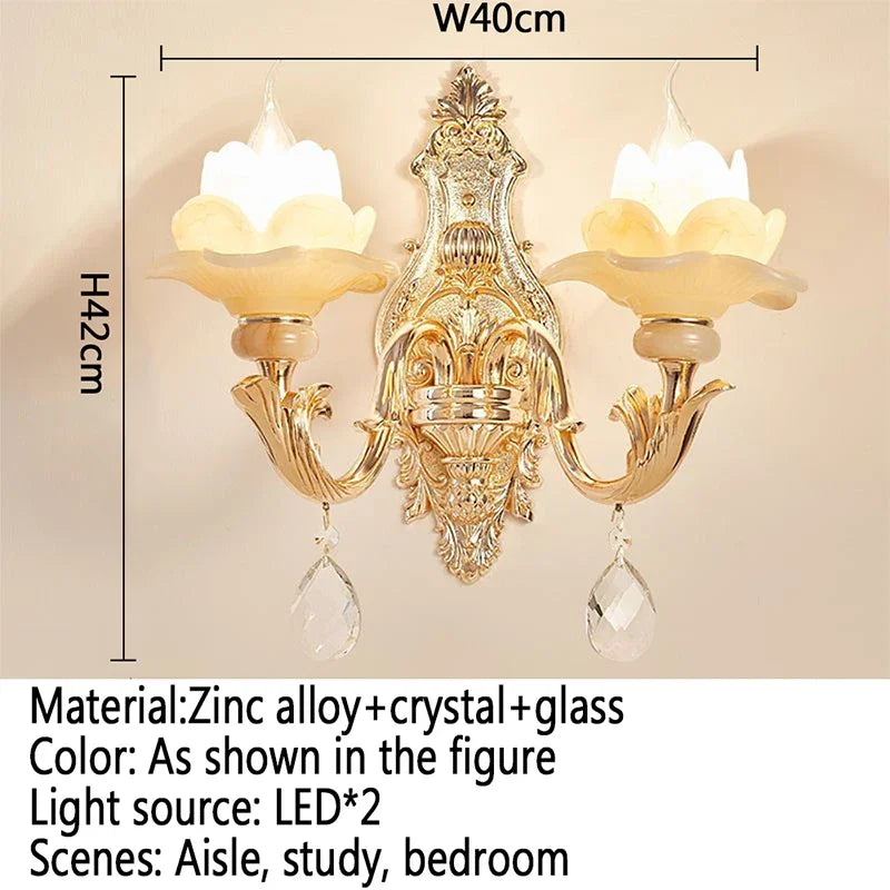 CrystalElegance - Luxe Kristallen Wandlamp voor Slaapkamer en Woonkamer