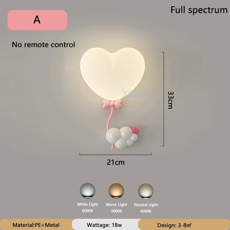 LoveLicht - Lámpara de noche LED con diseño de nube corona rosa corazón