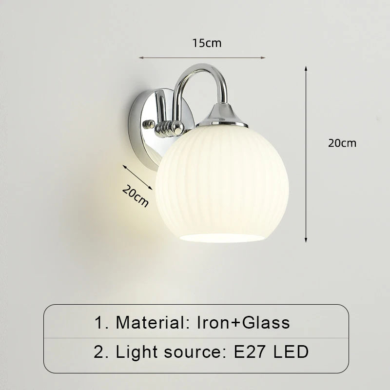 ModernWall - Lámpara de Pared LED Nórdica con Pantalla de Cristal para Iluminación Ambiental Interior