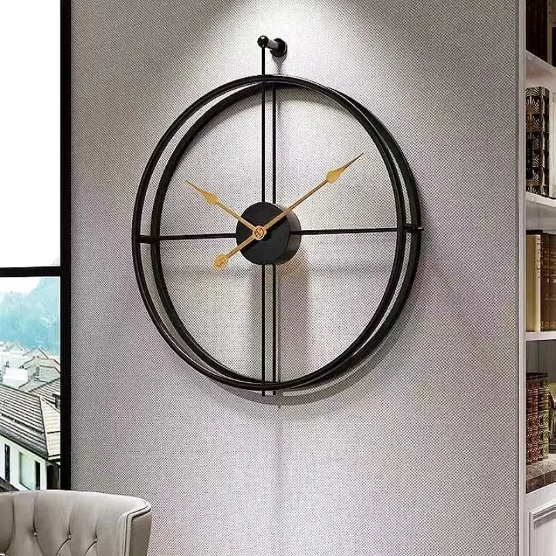 LuxeTijd - Reloj de Pared Silencioso 50/60cm para Interiores Modernos