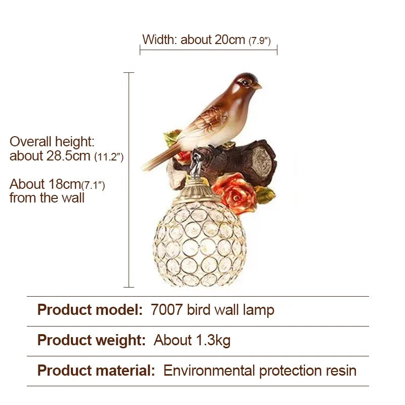 BirdGlow - Moderne LED Wandlamp voor Woonkamer en Slaapkamer