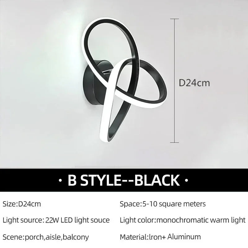 LumiLine - Lámpara de pared LED y luz de techo para dormitorio y sala de estar
