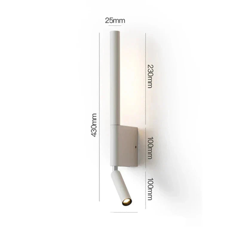 GlowSphere - Adjustable LED Wall Lamp for Bedroom in Hotel Style
