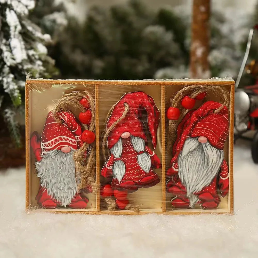 OrnamentGnomes – Houten Hangdecoraties voor Kerst
