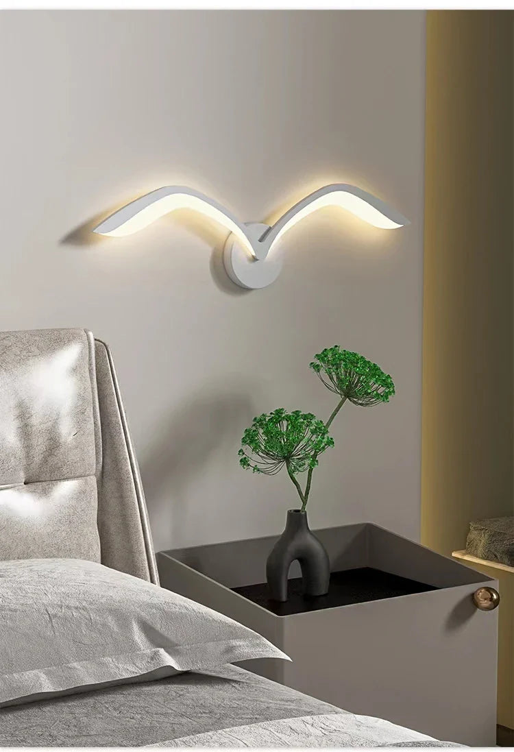 SkyGlow - Lámpara de pared Gaviota moderna