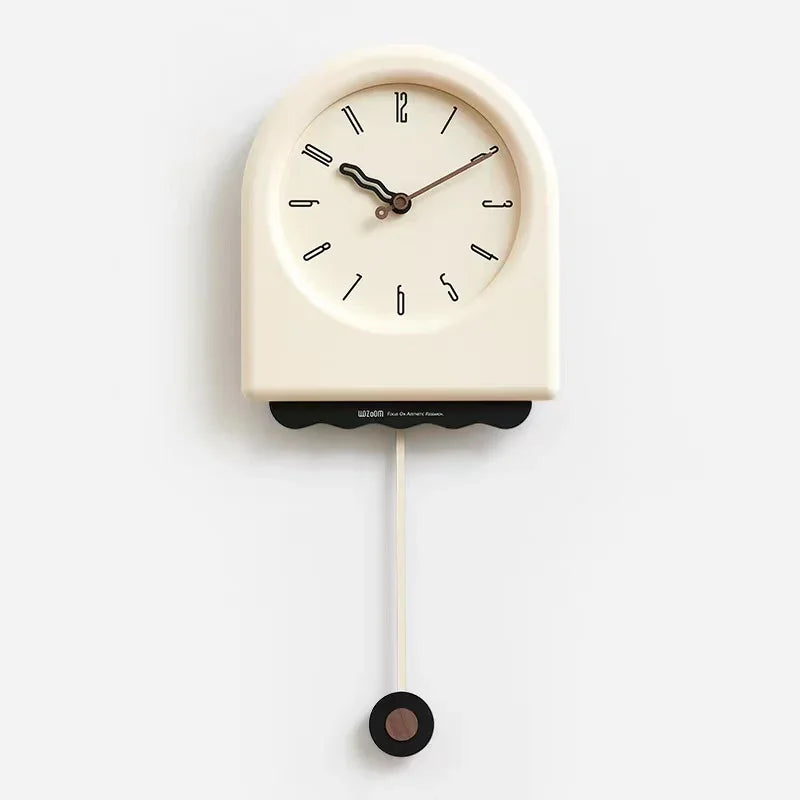 CremePendulum - Reloj de Pared Estilo Coreano con Diseño Moderno