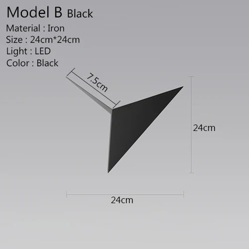 DriehoekLicht - Minimalistische LED Wandlamp 3W | Binnenverlichting