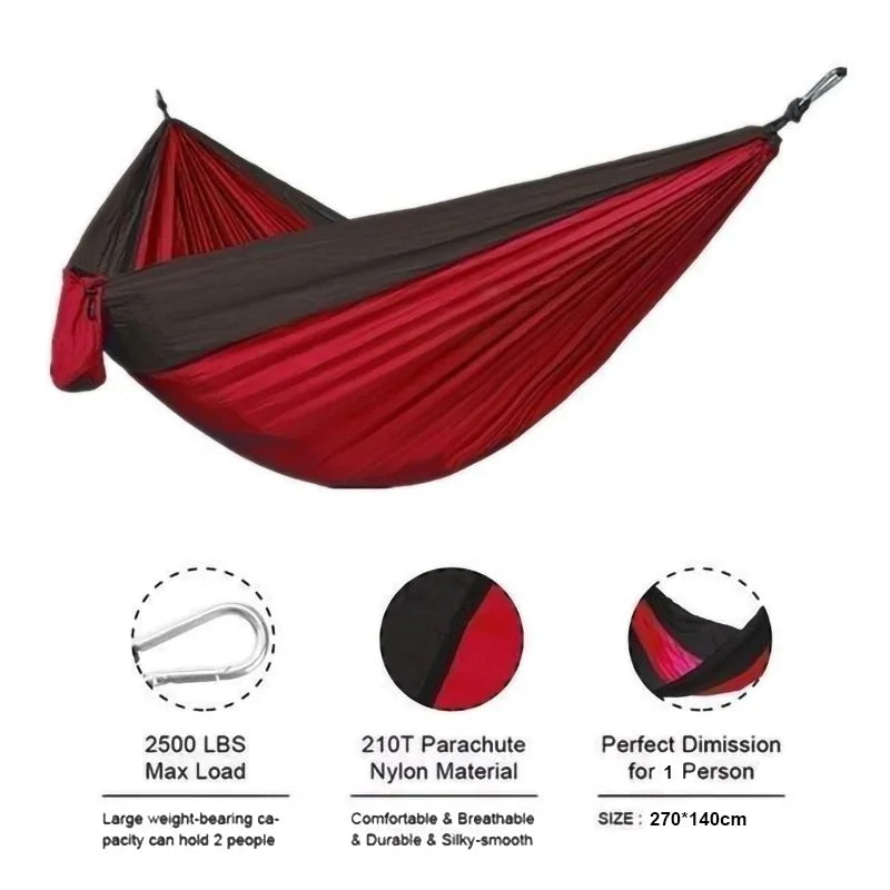 Single Person Draagbare Outdoor Camping Hangmat van Nylon