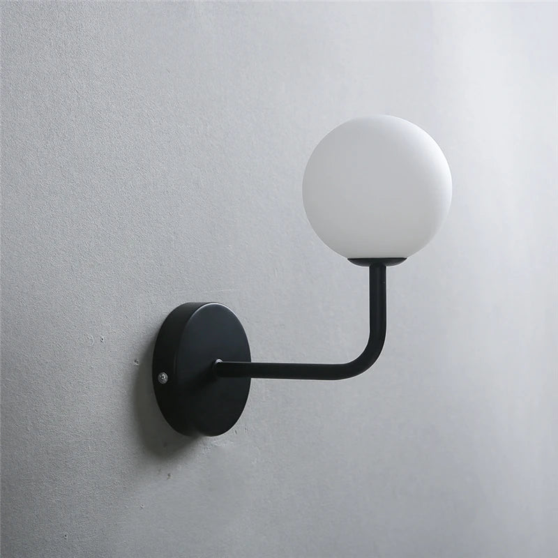 NordicLuxe - Glass Wall Lamp - Modern LED Lamp for Bedroom and Living Room