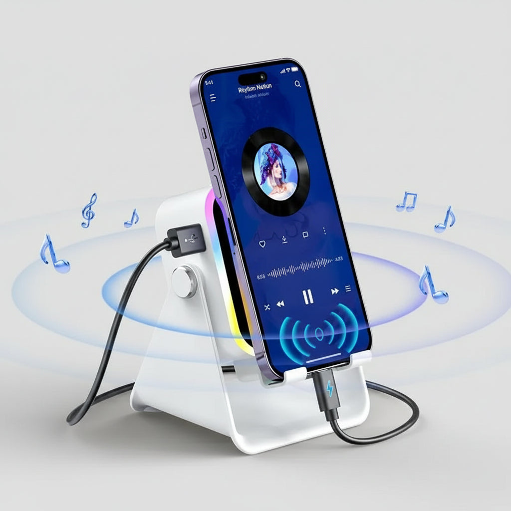 Draadloze Bluetooth Speaker Inductie RGB Lichtshow